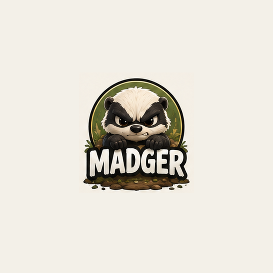 Official MADGER mascot and logo